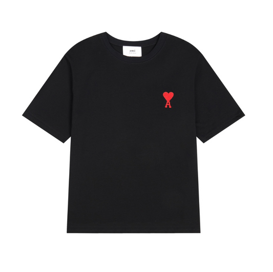 Ami T-shirt Black (Red A)