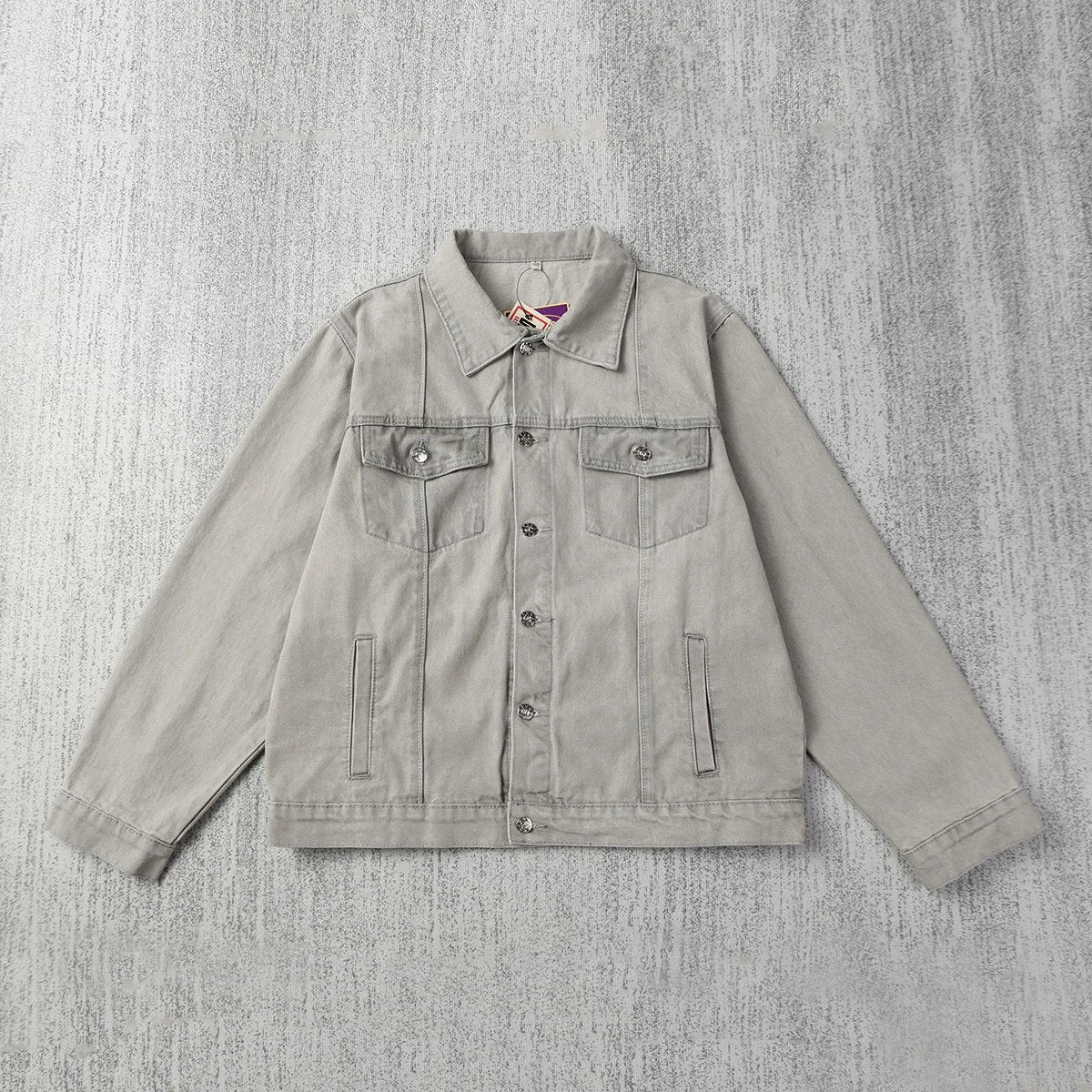 Corteiz C-Star Denim Jacket Grey