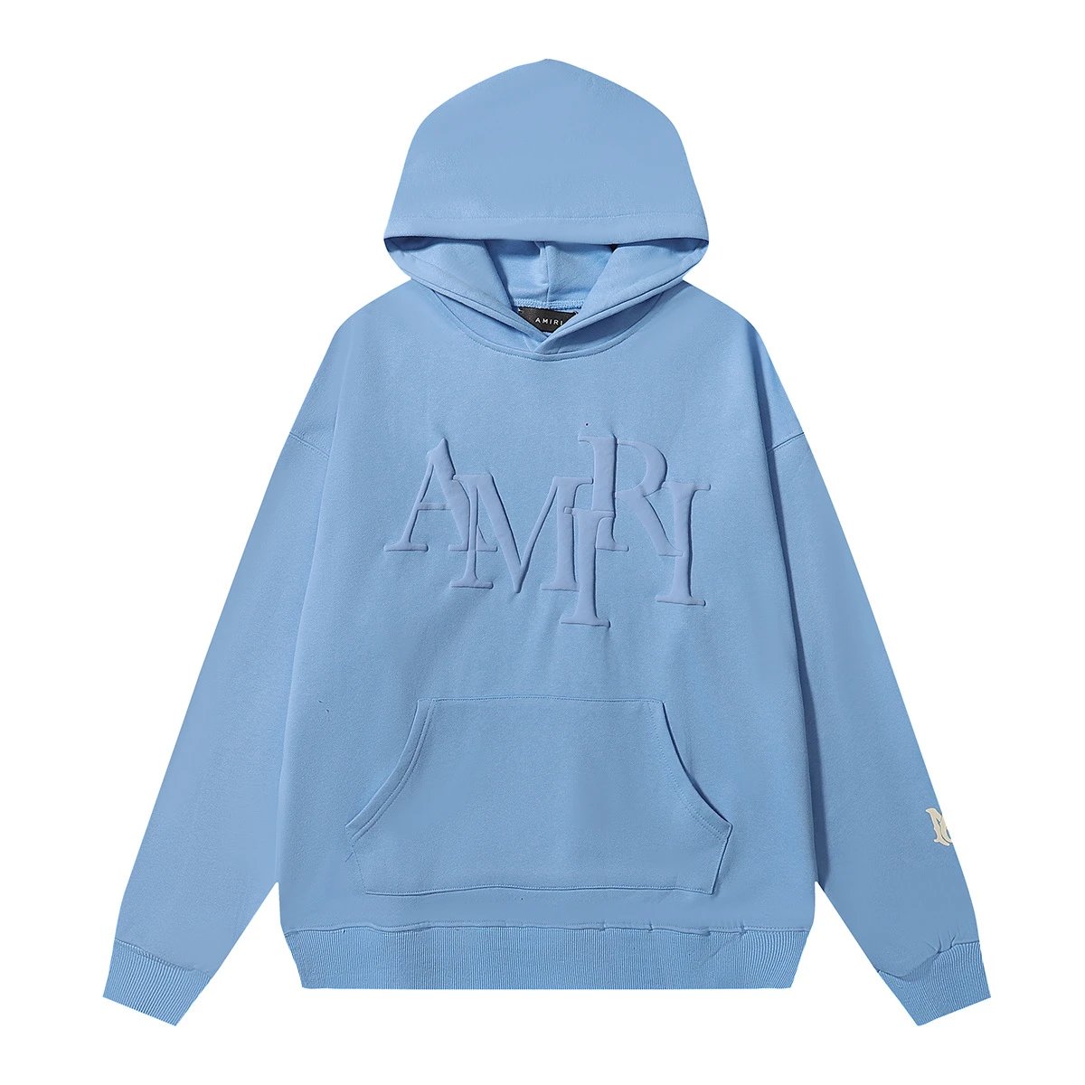 Amiri Off Puff Font Hoodie Blue