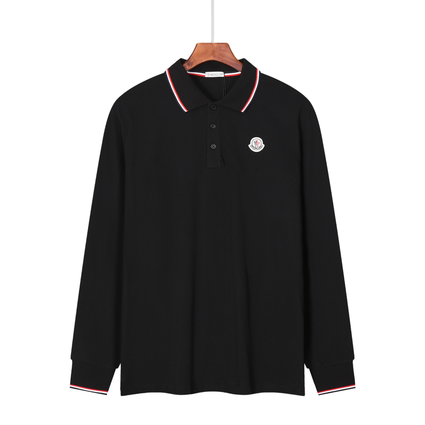 Moncler Polo Longlseeve Black