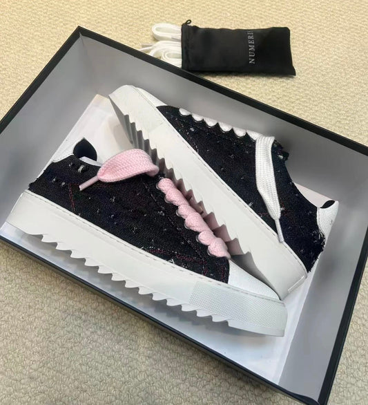 Numeris Black Pink Laces (White Sole)