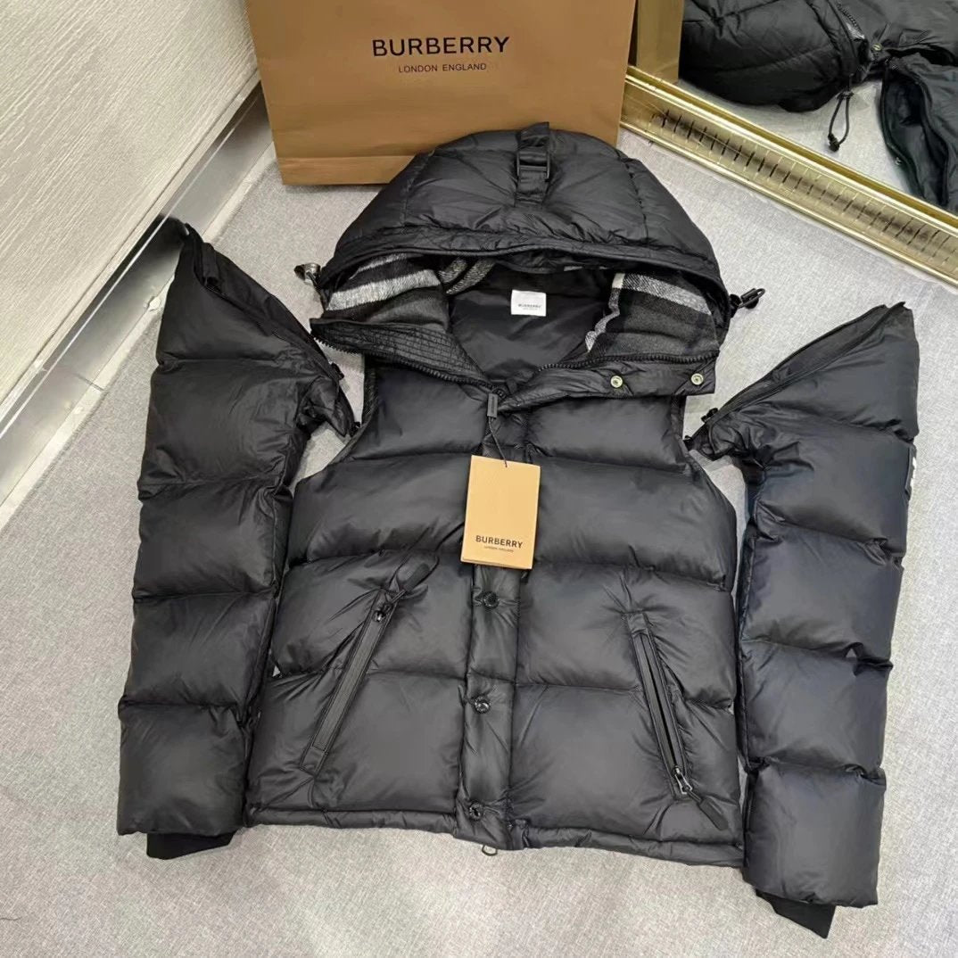 Burberry Puffer Down Jacket Black (Good Batch)