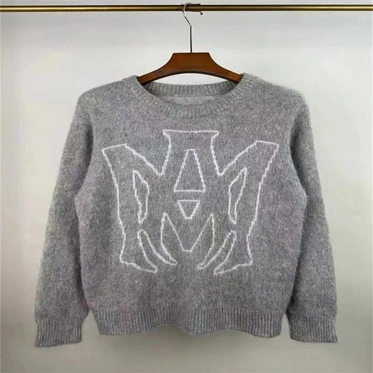 Amiri Knit Big Icon Sweater Grey