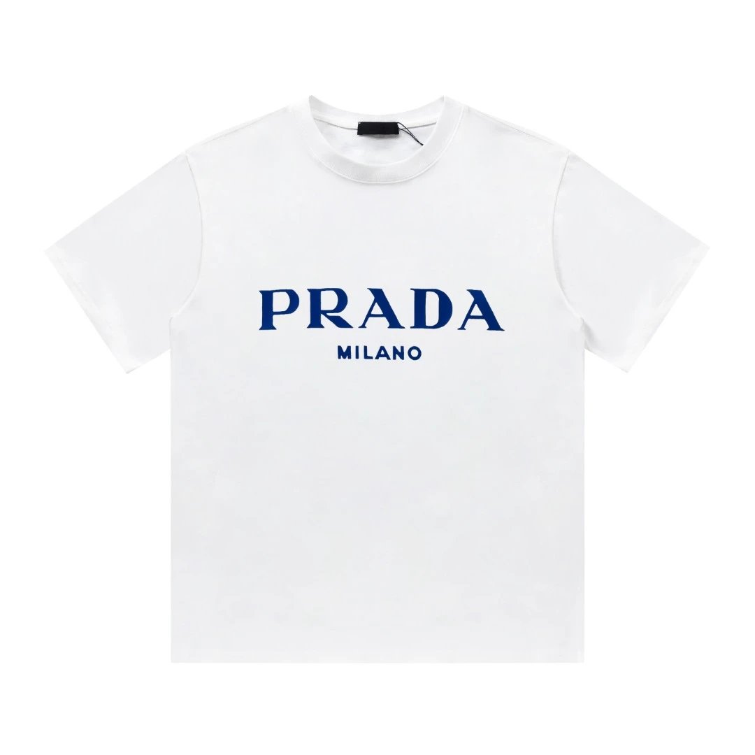 Prada Milano Blue T-shirt White