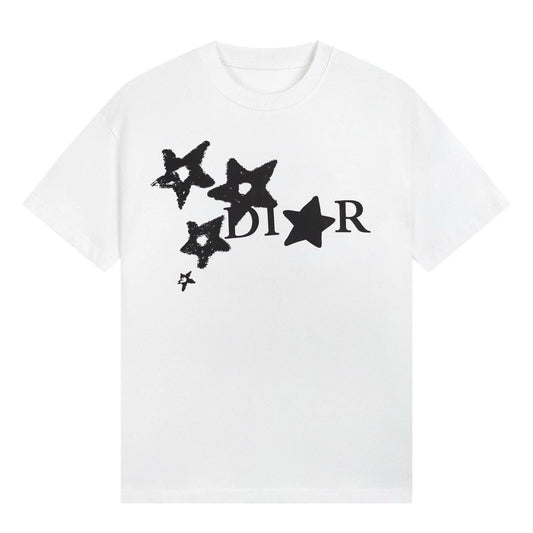 Christian Dior small Stars T-shirt White