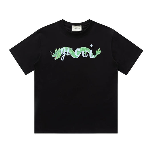 Gucci Green Snake T-shirt Black