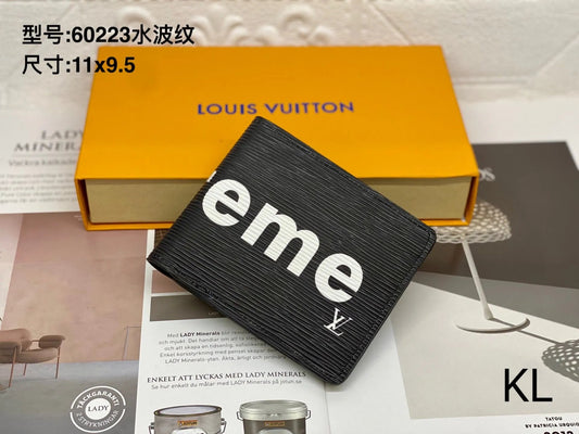 Louis Vuitton x Supreme Wallet Black