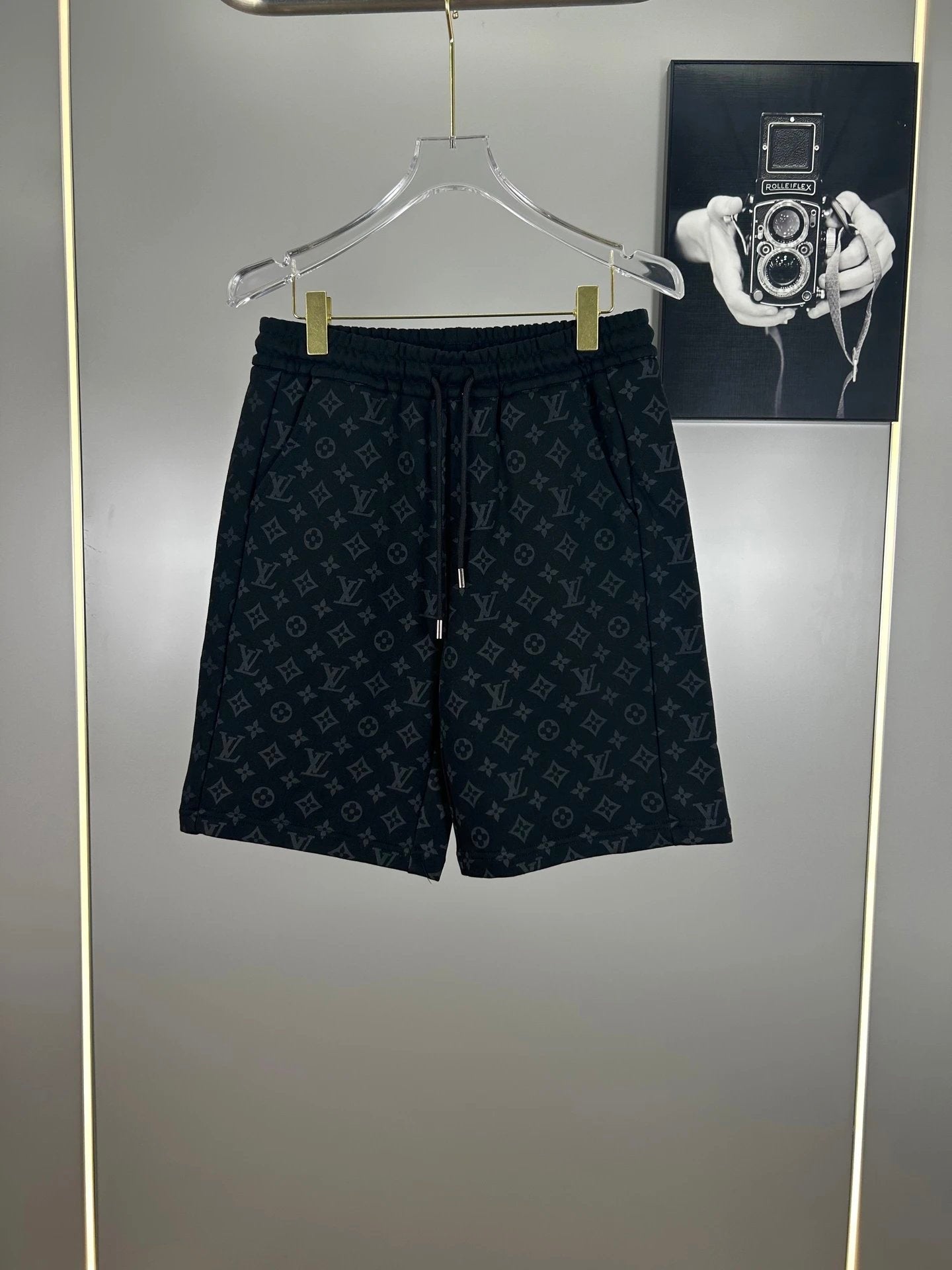 Louis Vuitton All Over Print Shorts Black