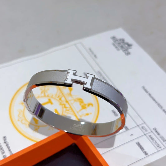 hermes Clic Clac Bracelet Silver