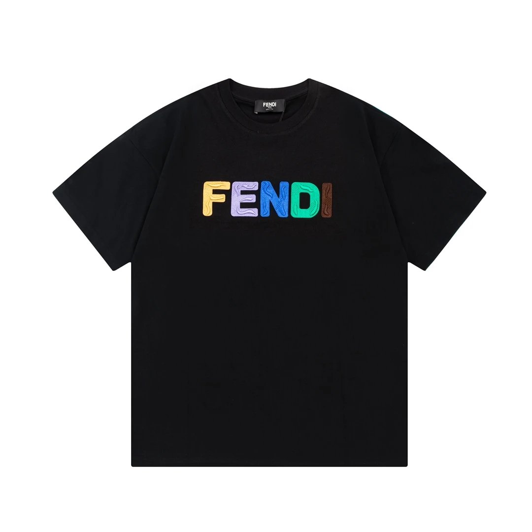Fendi colored font T-shirt Black