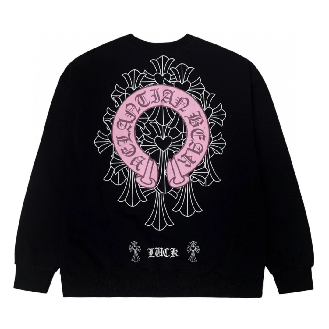 Chrome Hearts Pink Print Sweater Black