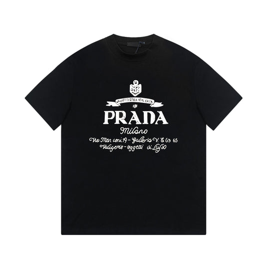 Prada font T-shirt Black