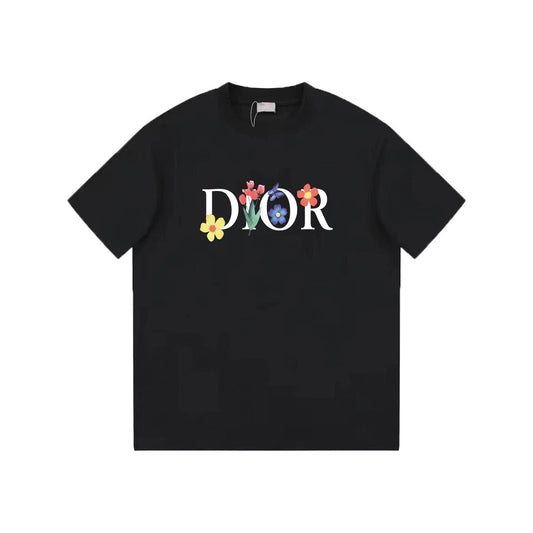 Christian Dior Flower T-shirt Black