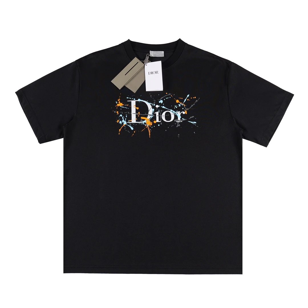 Christian Dior Paint splatter T-shirt Black