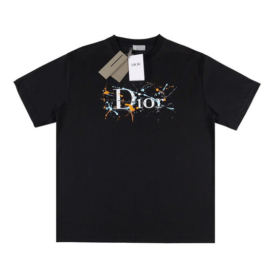 Christian Dior Paint splatter T-shirt Black