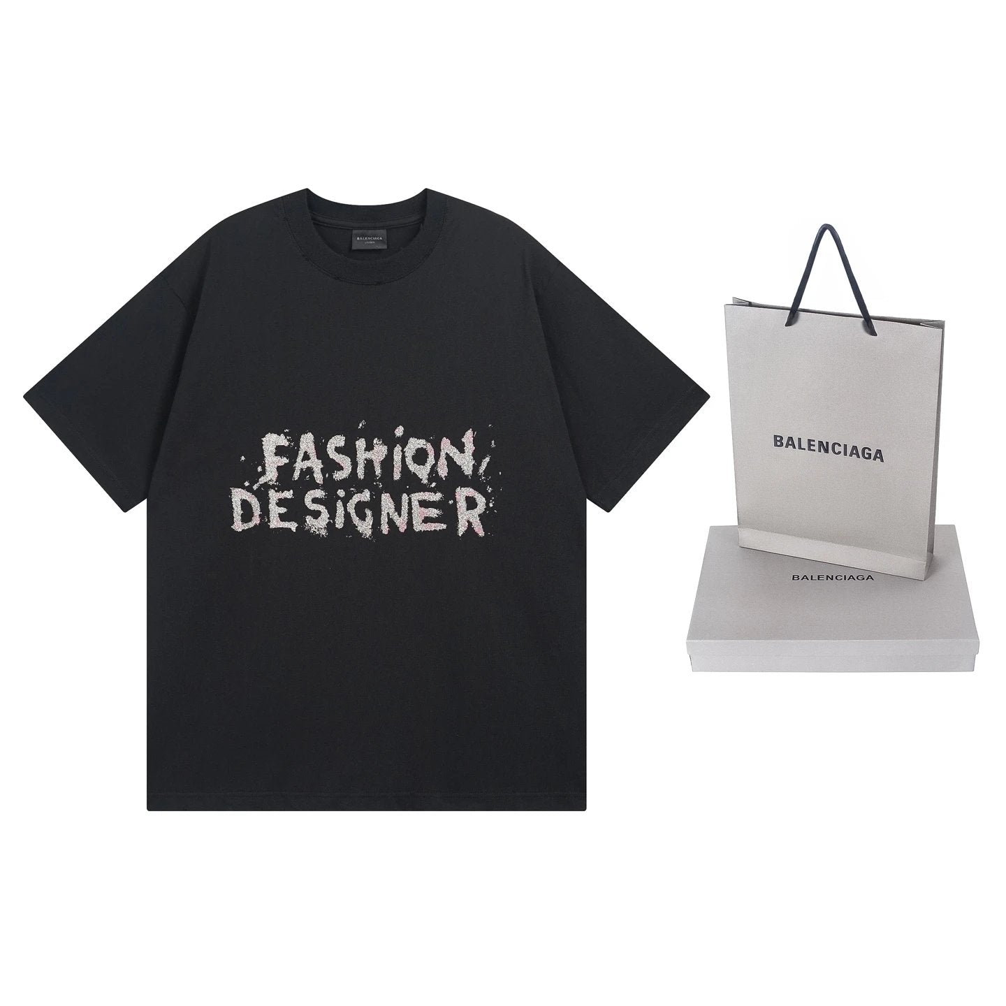 Balenciaga Fashion Designer T-shirt Grey