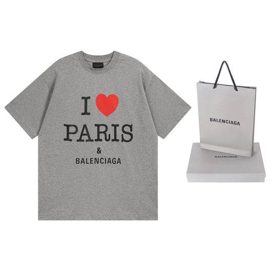 Balenciaga i love Paris & Balenciaga T-shirt Grey