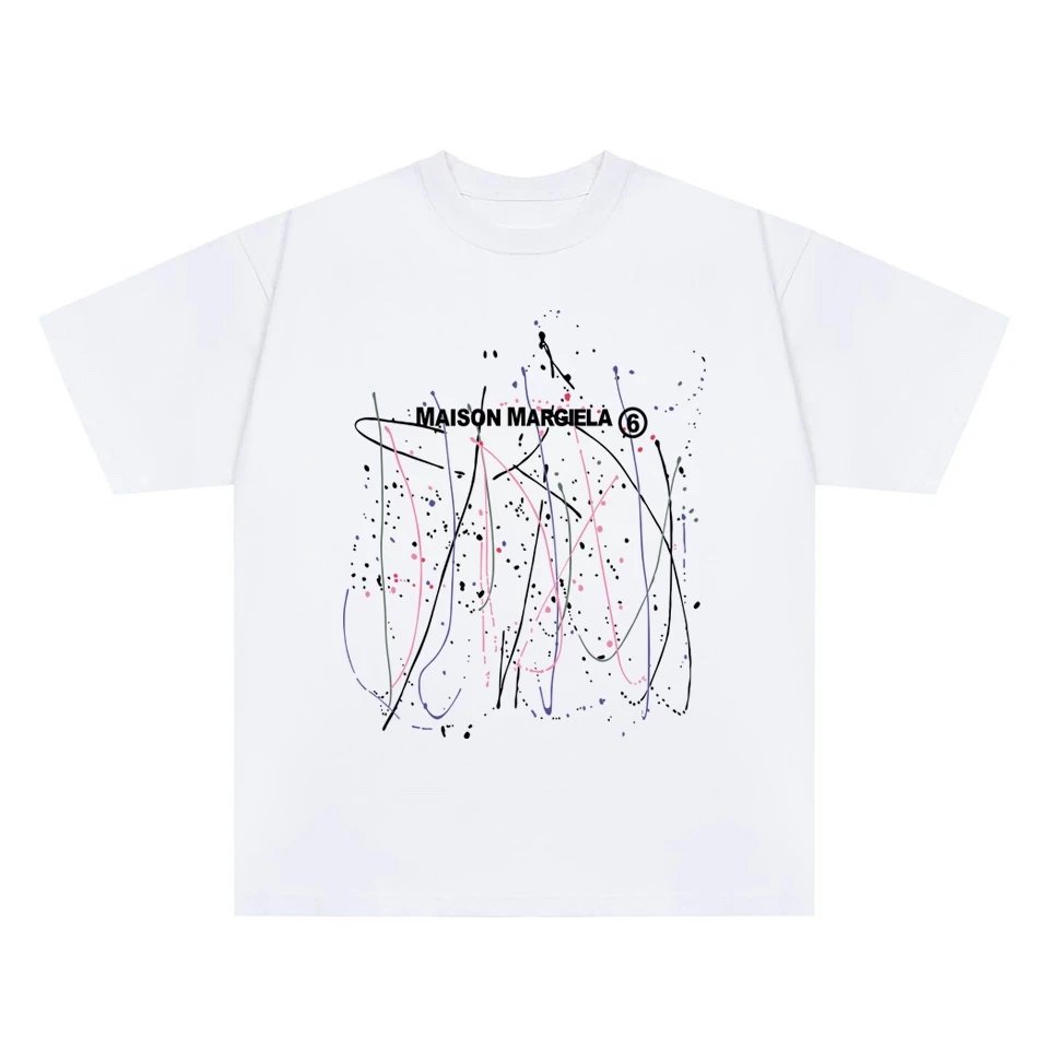 Maison Margiela paint splatter T-shirt White