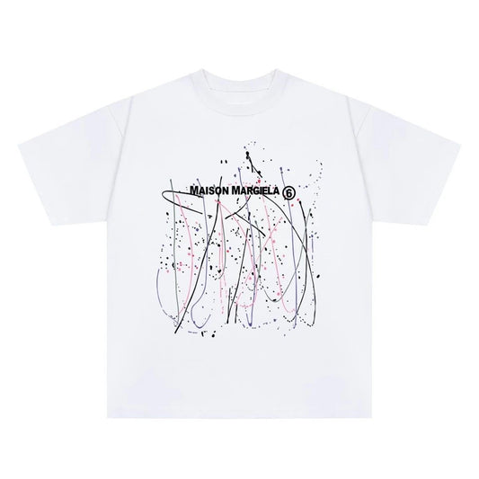 Maison Margiela paint splatter T-shirt White