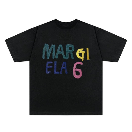Maison Margiela colorfull 6 T-shirt Black