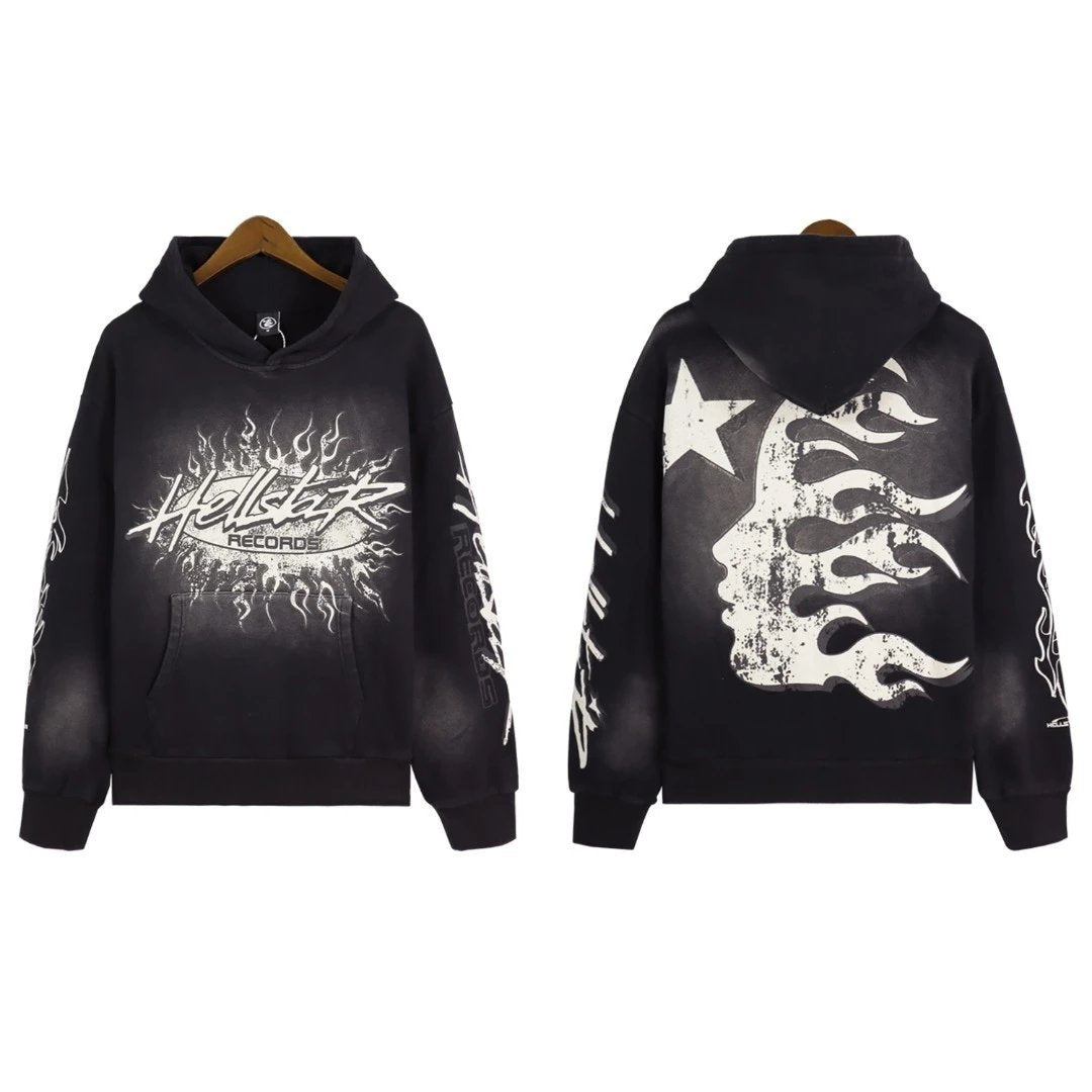 Hellstar Hoodie Washed Black