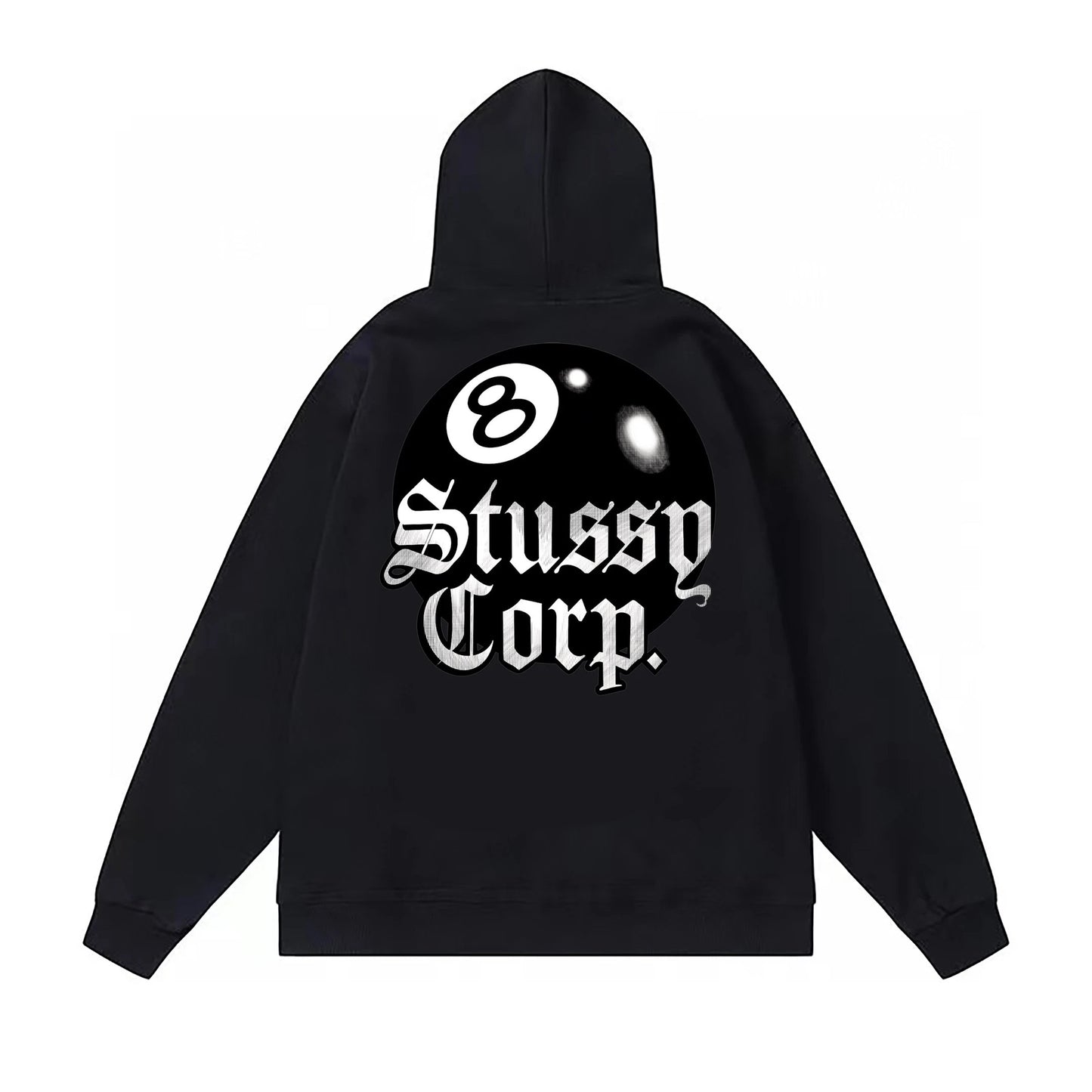 Stussy 8 Ball Hoodie Black