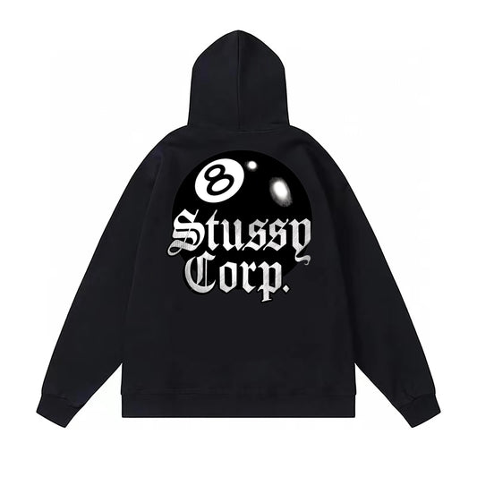 Stussy 8 Ball Hoodie Black