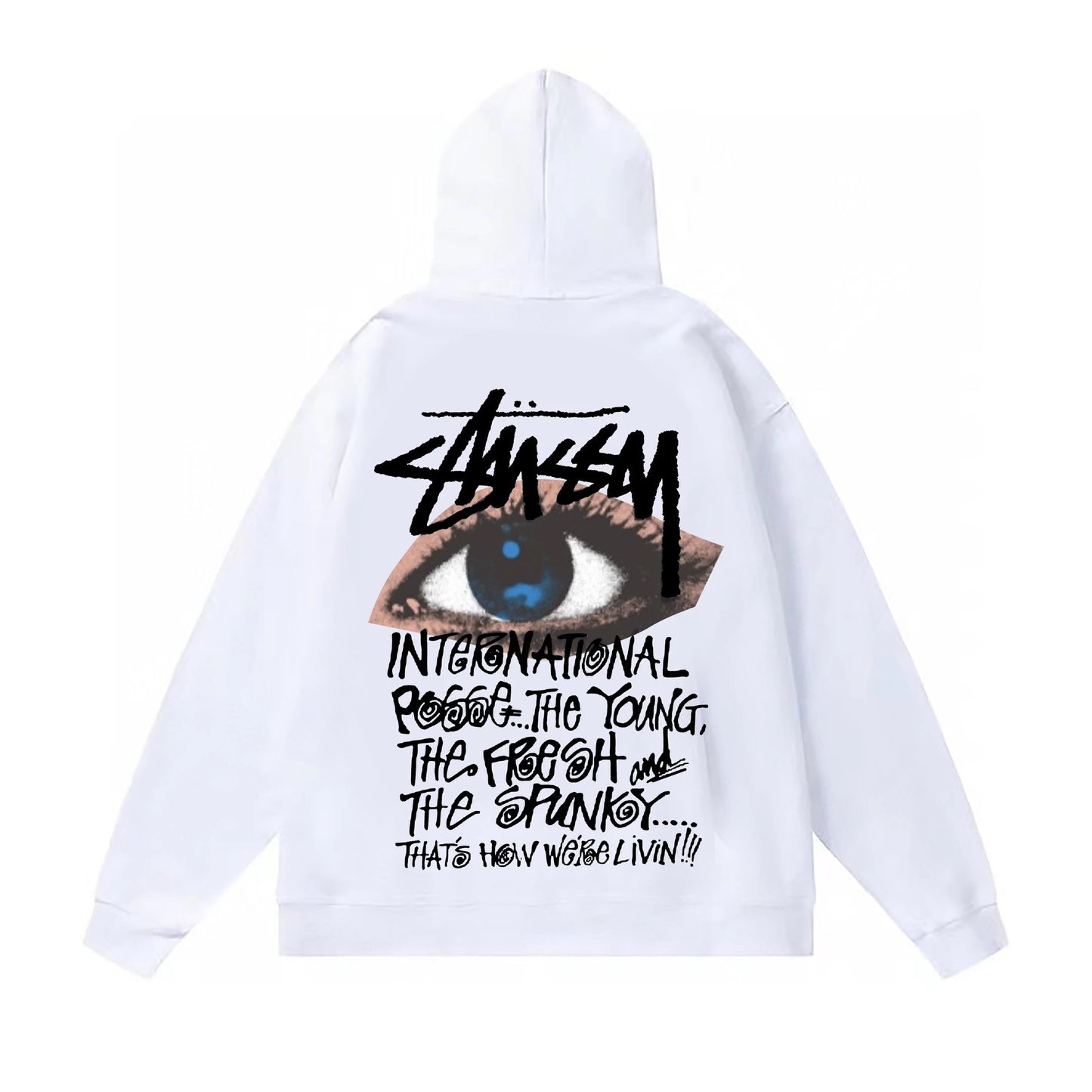 Stussy Eye Hoodie White
