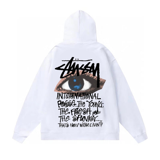 Stussy Eye Hoodie White
