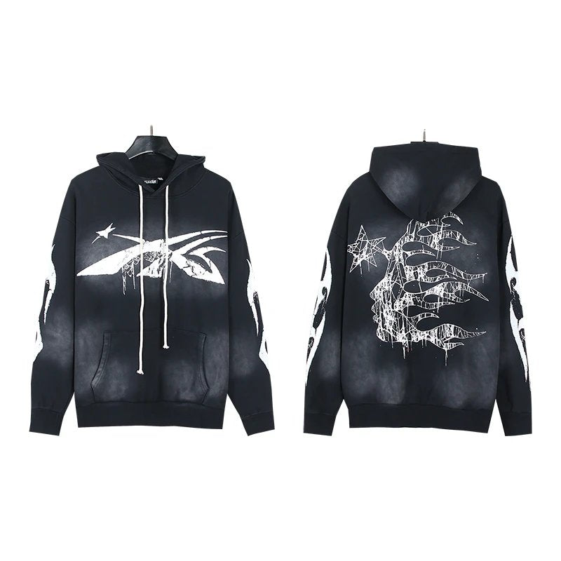 Hellstar washed icon Hoodie Washed Black