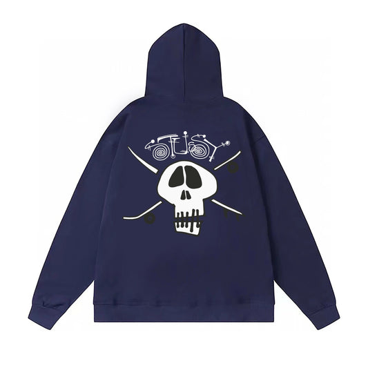 Stussy Skull Hoodie Blue