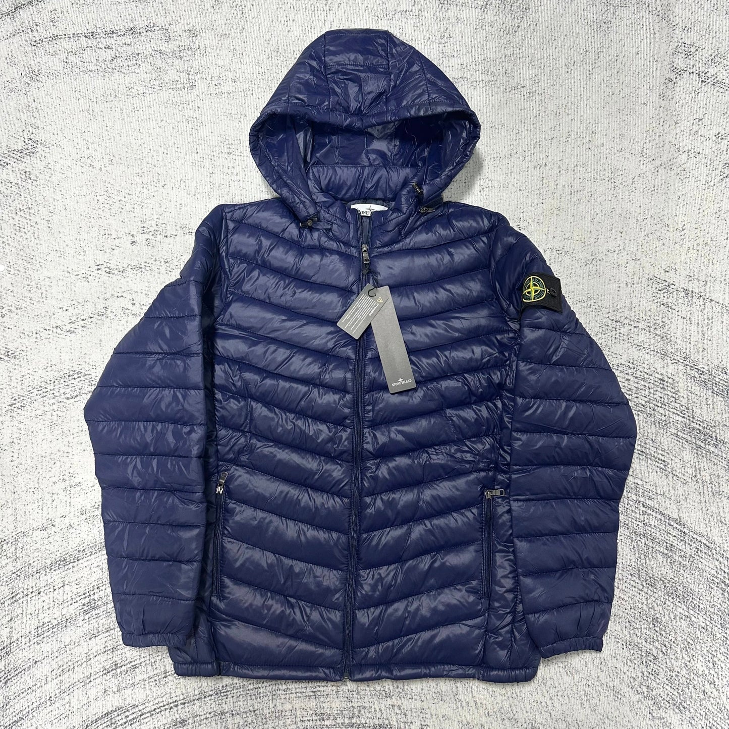 Stone Island Shiny Down Jacket Blue