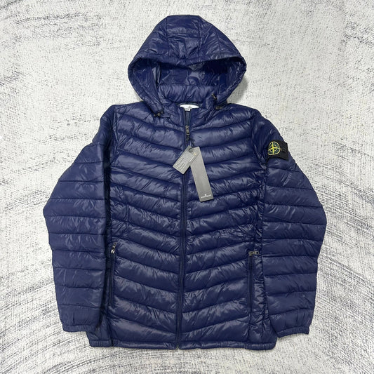 Stone Island Shiny Down Jacket Blue