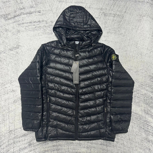 Stone Island Shiny Down Jacket Black