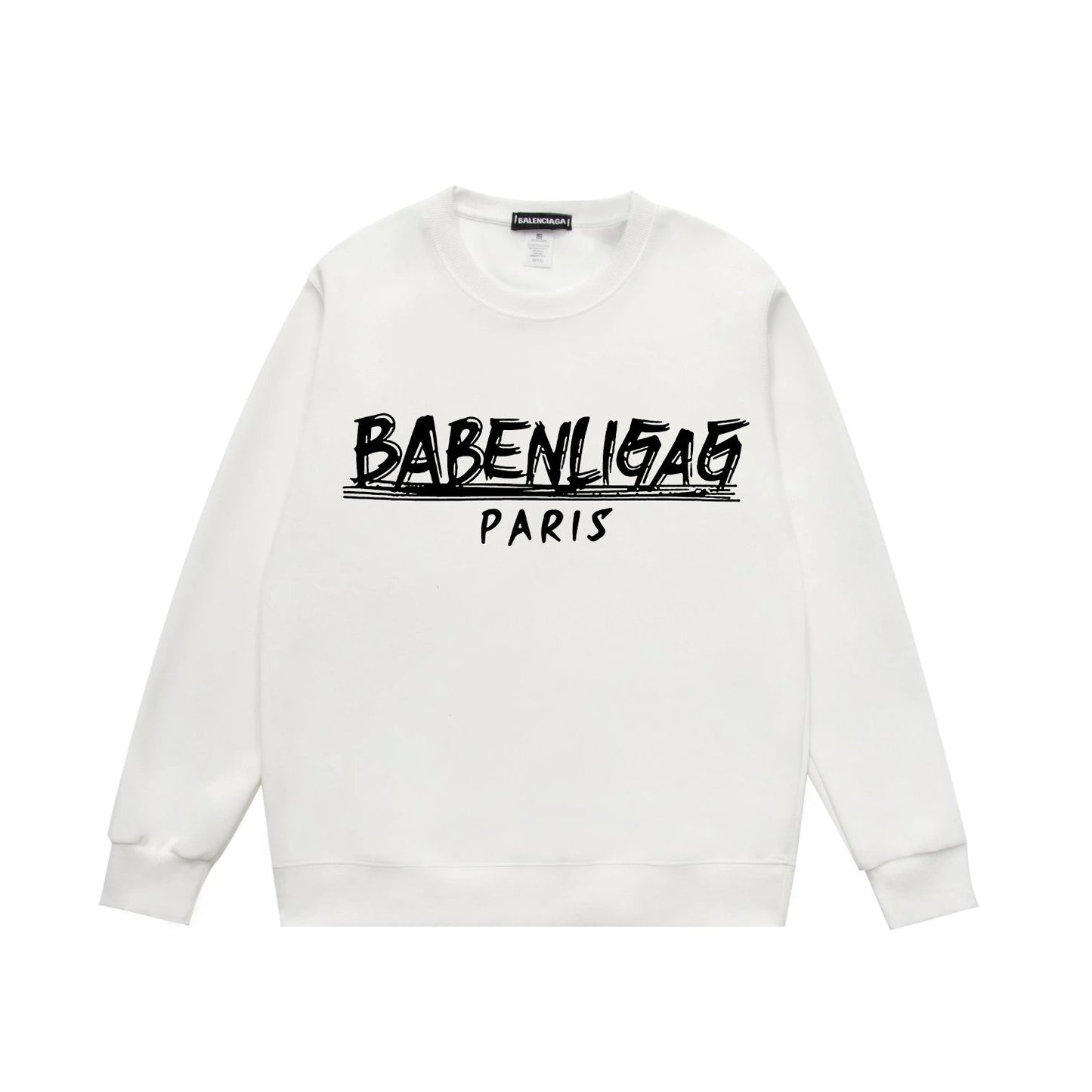 Balenciaga Paris Writing Sweater White