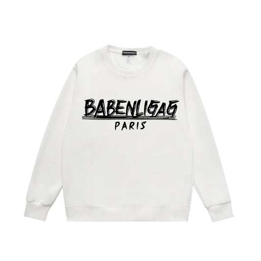 Balenciaga Paris Writing Sweater White