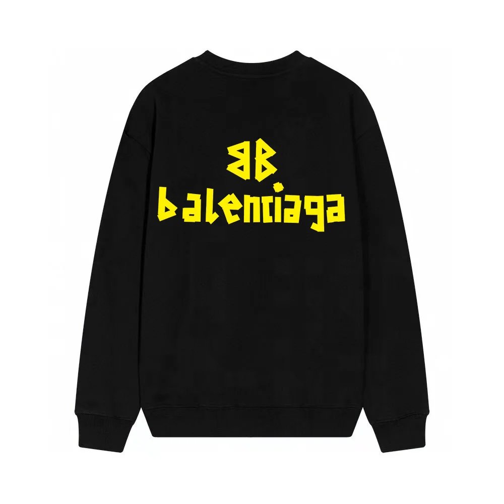 Balenciaga Yellow Icon Sweater Black