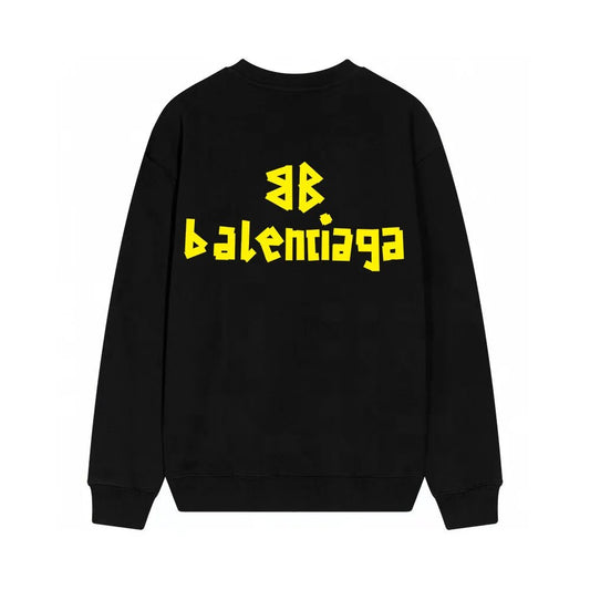 Balenciaga Yellow Icon Sweater Black