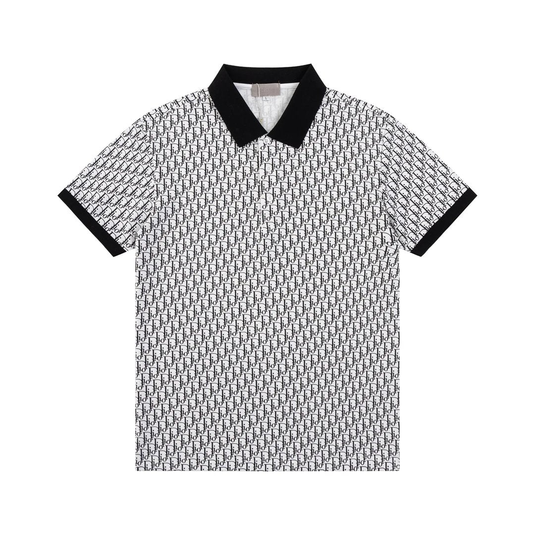 Dior overall writing Logo White Black Polo shirt