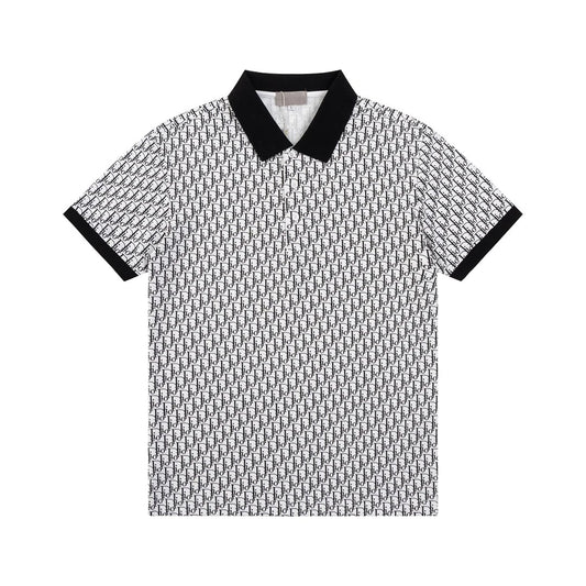 Dior overall writing Logo White Black Polo shirt