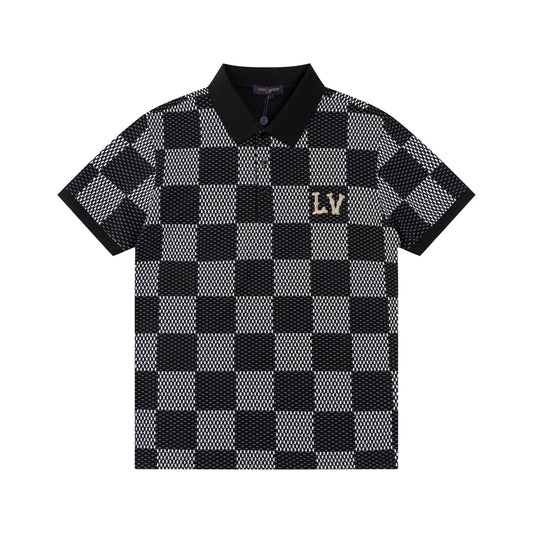 Louis Vuitton Squared Polo shirt Black Grey