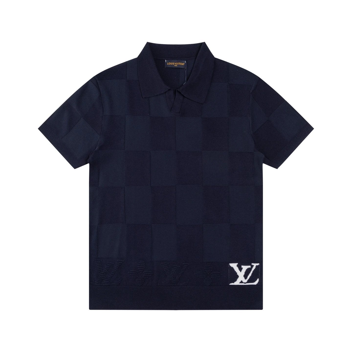 Louis Vuitton small Logo Squared Polo shirt Blue