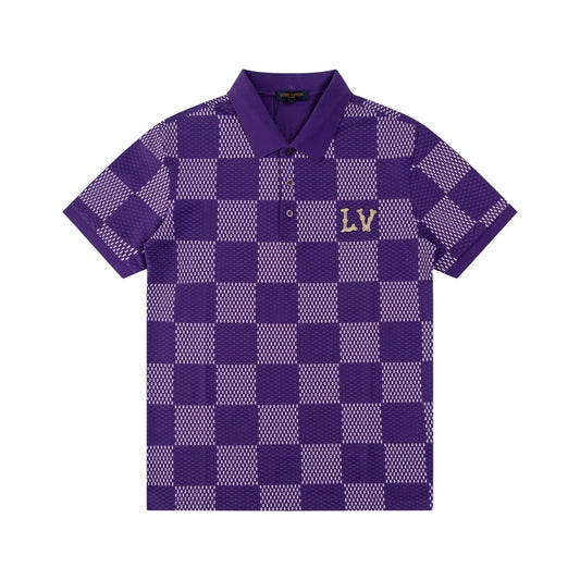 Louis Vuitton Squared Polo shirt Purple Grey