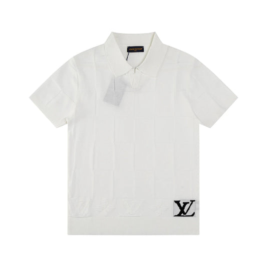 Louis Vuitton small Logo Squared Polo shirt White