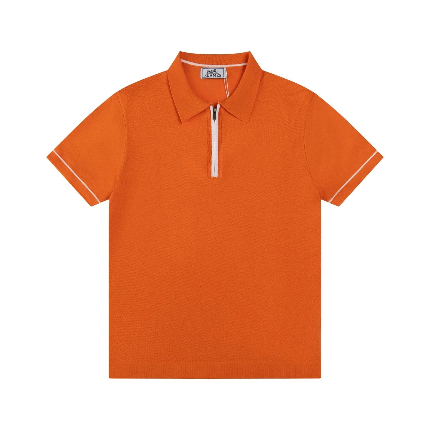 Hermes Half-Zip Polo shirt Orange