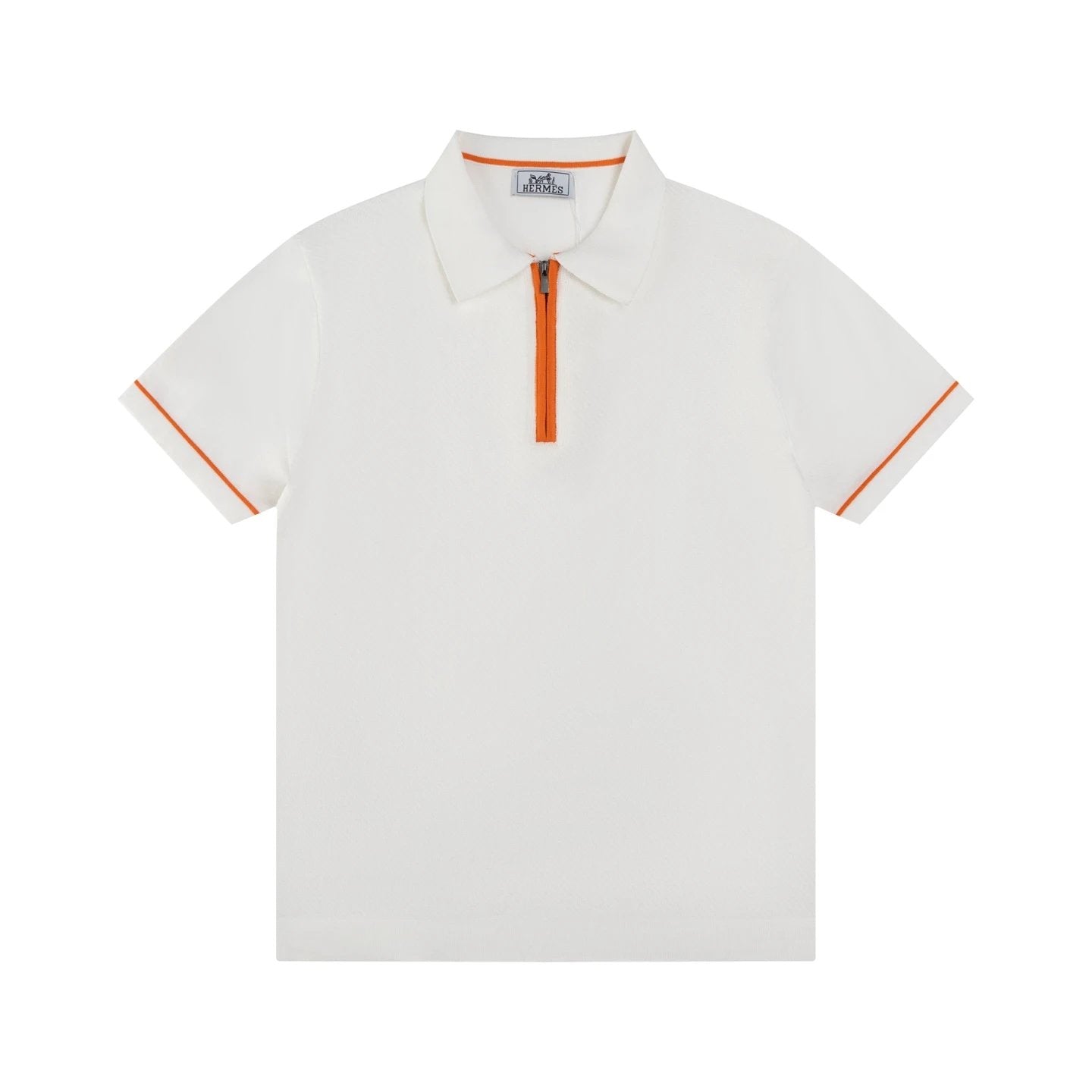 Hermes Half-Zip Polo shirt White