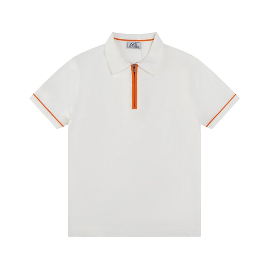 Hermes Half-Zip Polo shirt White