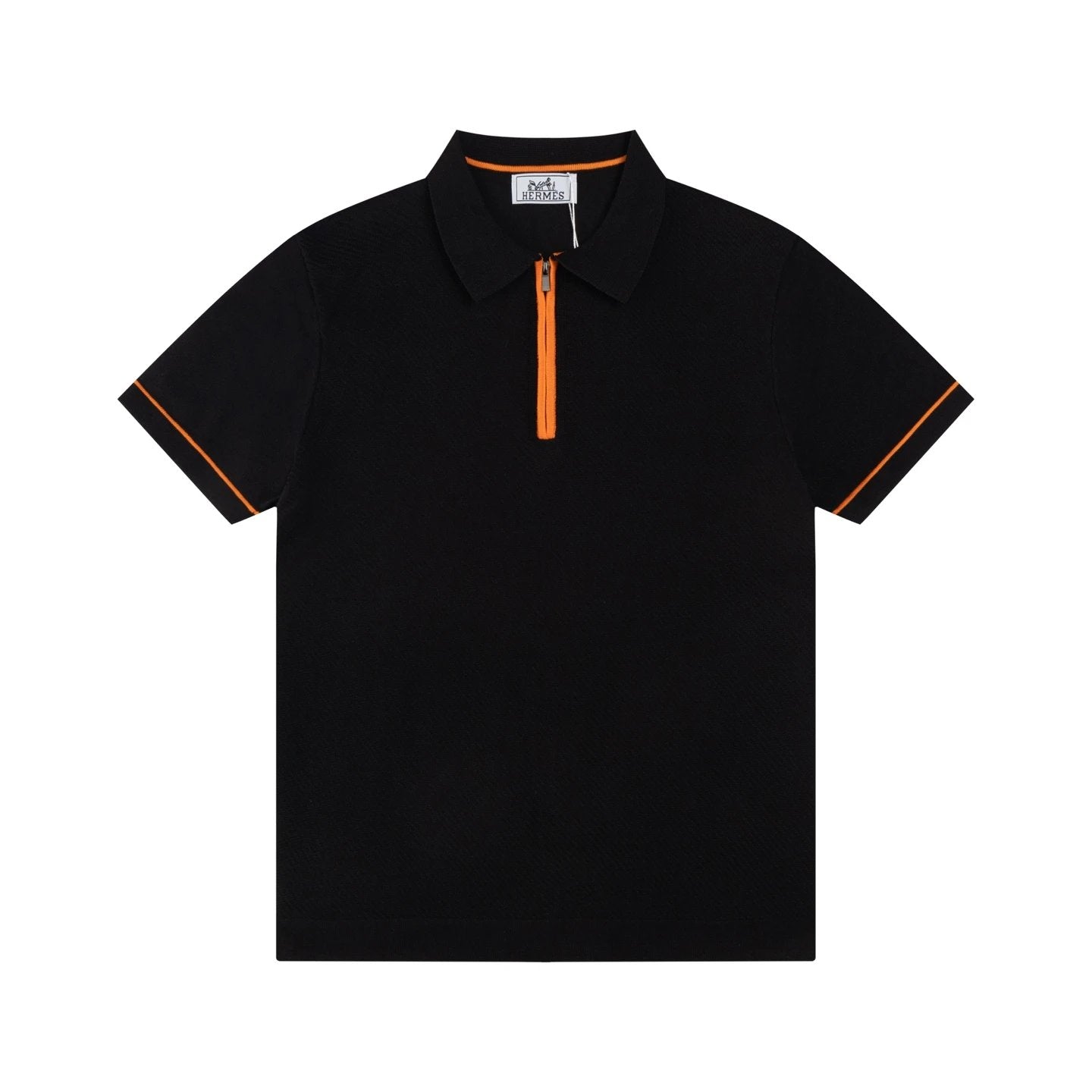 Hermes Half-Zip Polo shirt Black