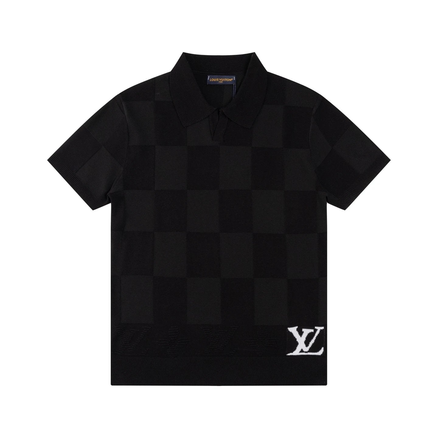 Louis Vuitton small Logo Squared Polo shirt Black