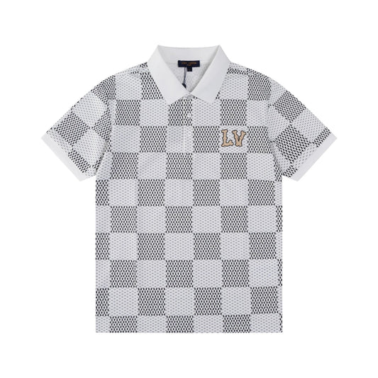 Louis Vuitton Squared Polo shirt Grey White